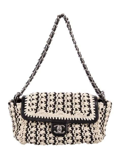 chanel crochet flap bag pattern|More.